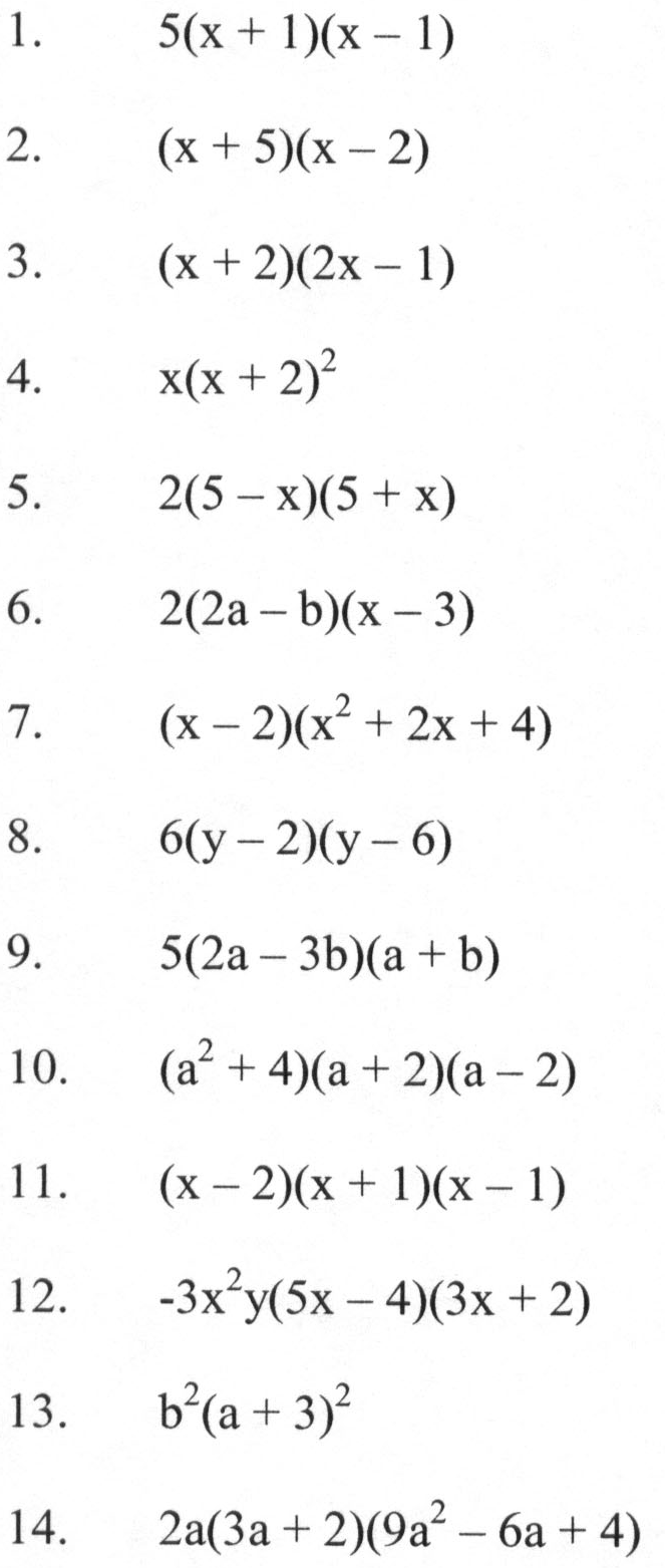 difference of squares and perfect square trinomials worksheet Pertaining To Factoring Trinomials Worksheet Answers
